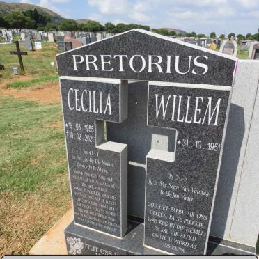 PRETORIUS Willem Hendrik 1951- & Cecilia Magrietha LENSLEY 1955-2021 