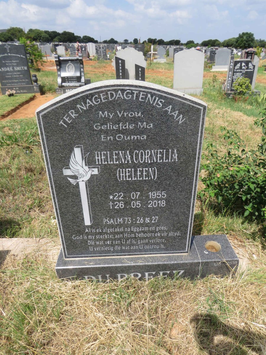 PREEZ Helena Cornelia, du 1955-2018