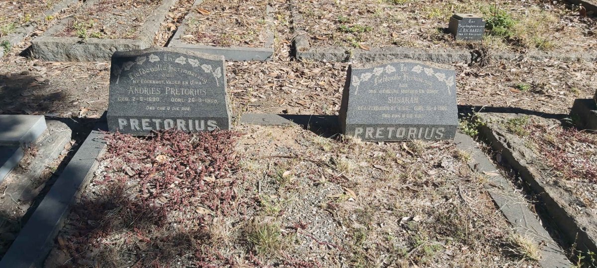 PRETORIUS Andries 1890-19?9 &amp; Susarah VERDOORN
