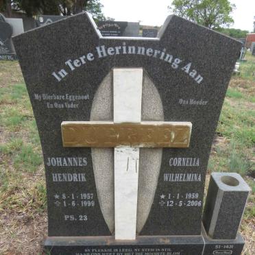 PREEZ Johannes Hendrik, du 1957-1999 & Cornelia Wilhelmina 1959-2006
