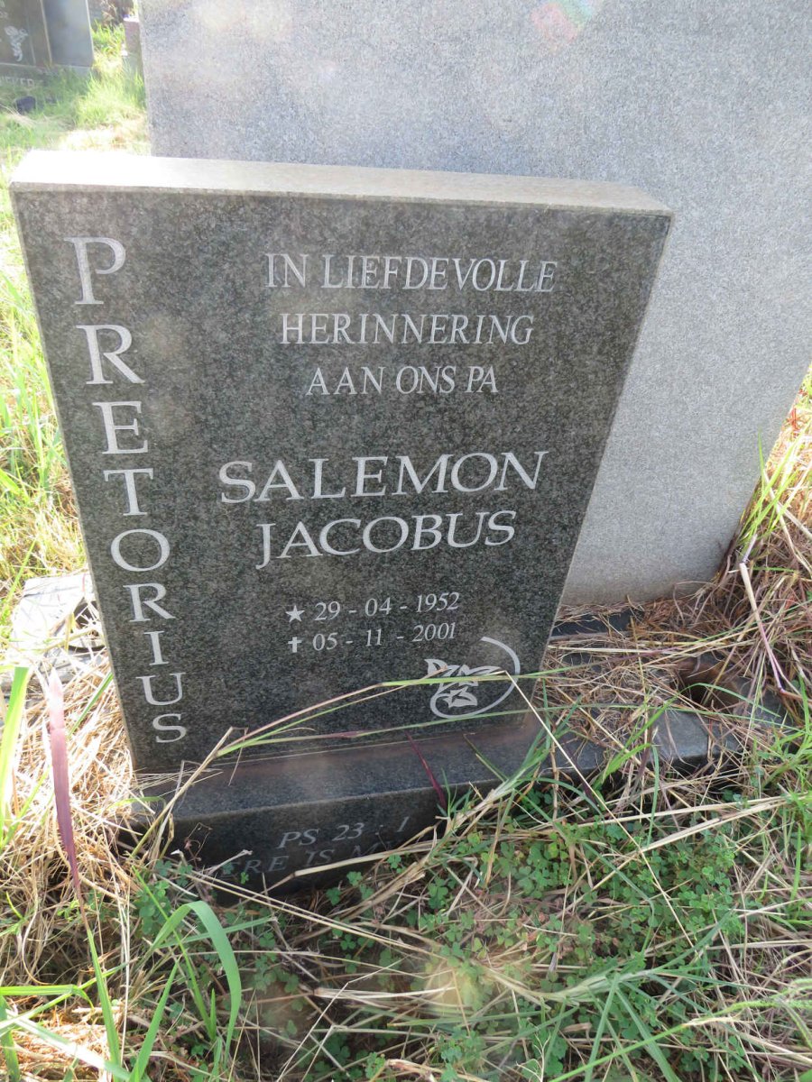 PRETORIUS Salemon Jacobus 1952-2001
