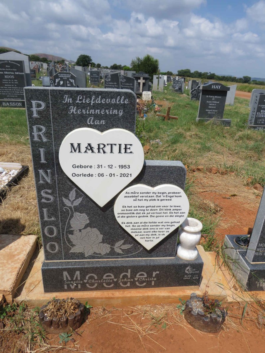 PRINSLOO Martie 1953-2021