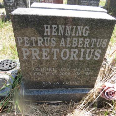 PRETORIUS Henning Petrus Albertus 1959-2008