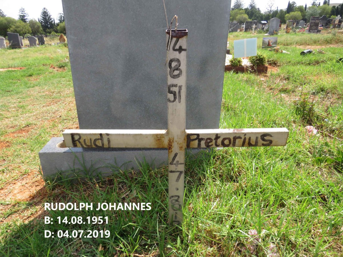 PRETORIUS Rudolph Johannes 1951-2019