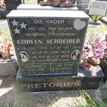 PRETORIUS Corrie 1939-2017 & Tienie 1941-2017 :: SCHREIBER Coreen nee PRETORIUS 1973-2015