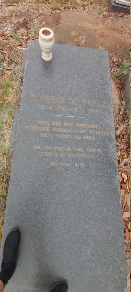PREEZ Hannes, du 1910-1977