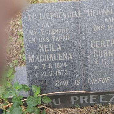 PREEZ Heila Magdalena, du 1924-1973 & Gertruida Cornelia 1924- 