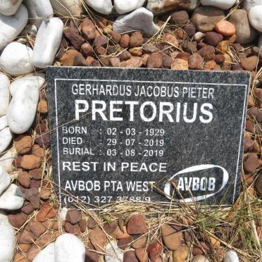 PRETORIUS Gerhardus Jacobus Pieter 1929-2019
