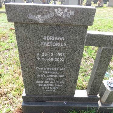 PRETORIUS Adriaan 1953-2003