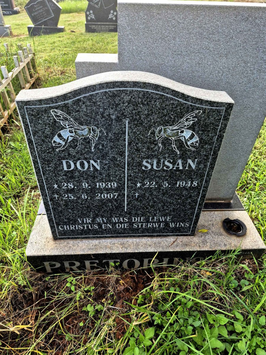 PRETORIUS Don 1939-2007 & Susan 1948-