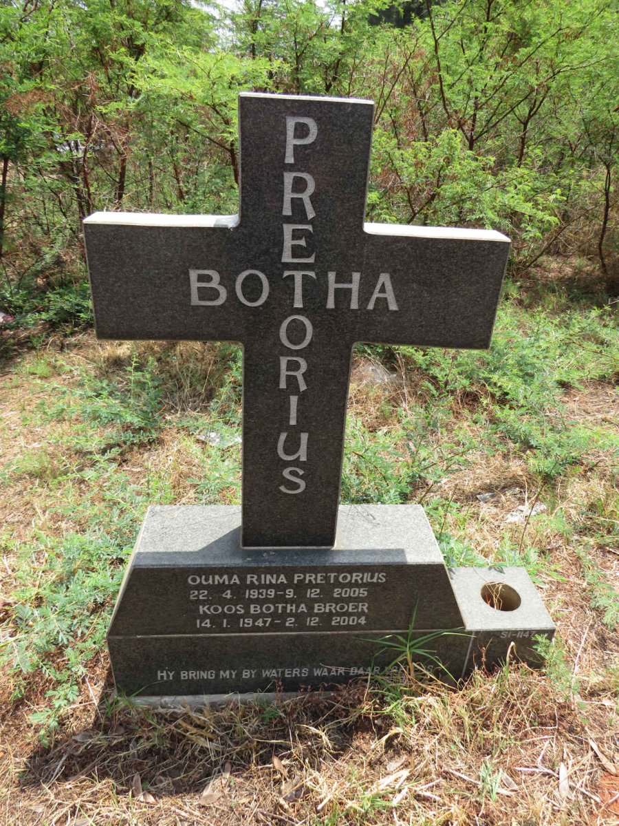 PRETORIUS Rina 1939-2005 :: BOTHA Koos 1947-2004