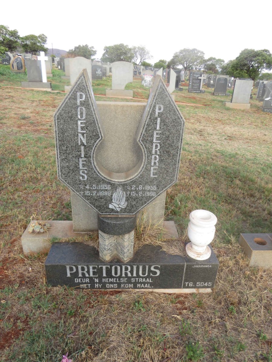 PRETORIUS Pierre 1955-1998 & Poenies 1956-1998