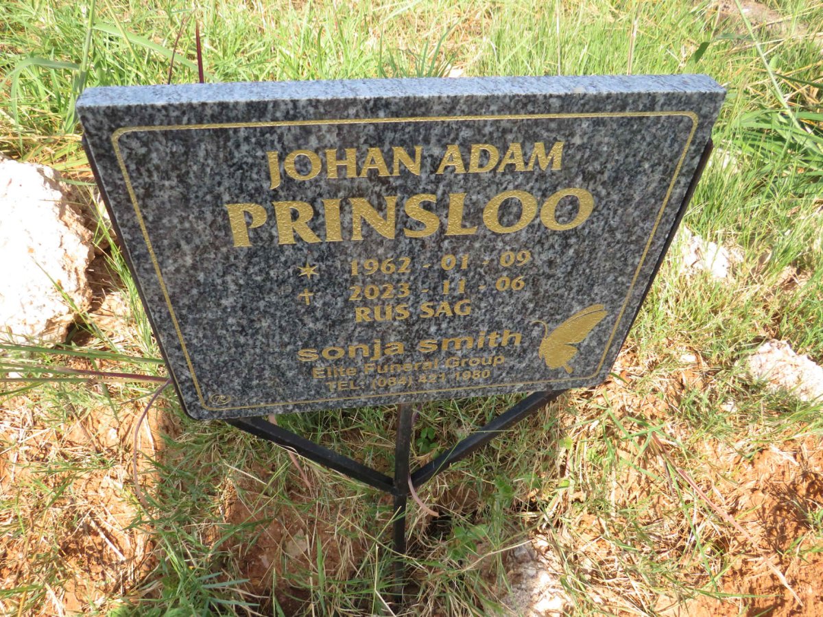 PRINSLOO Johan Adam 1962-2023