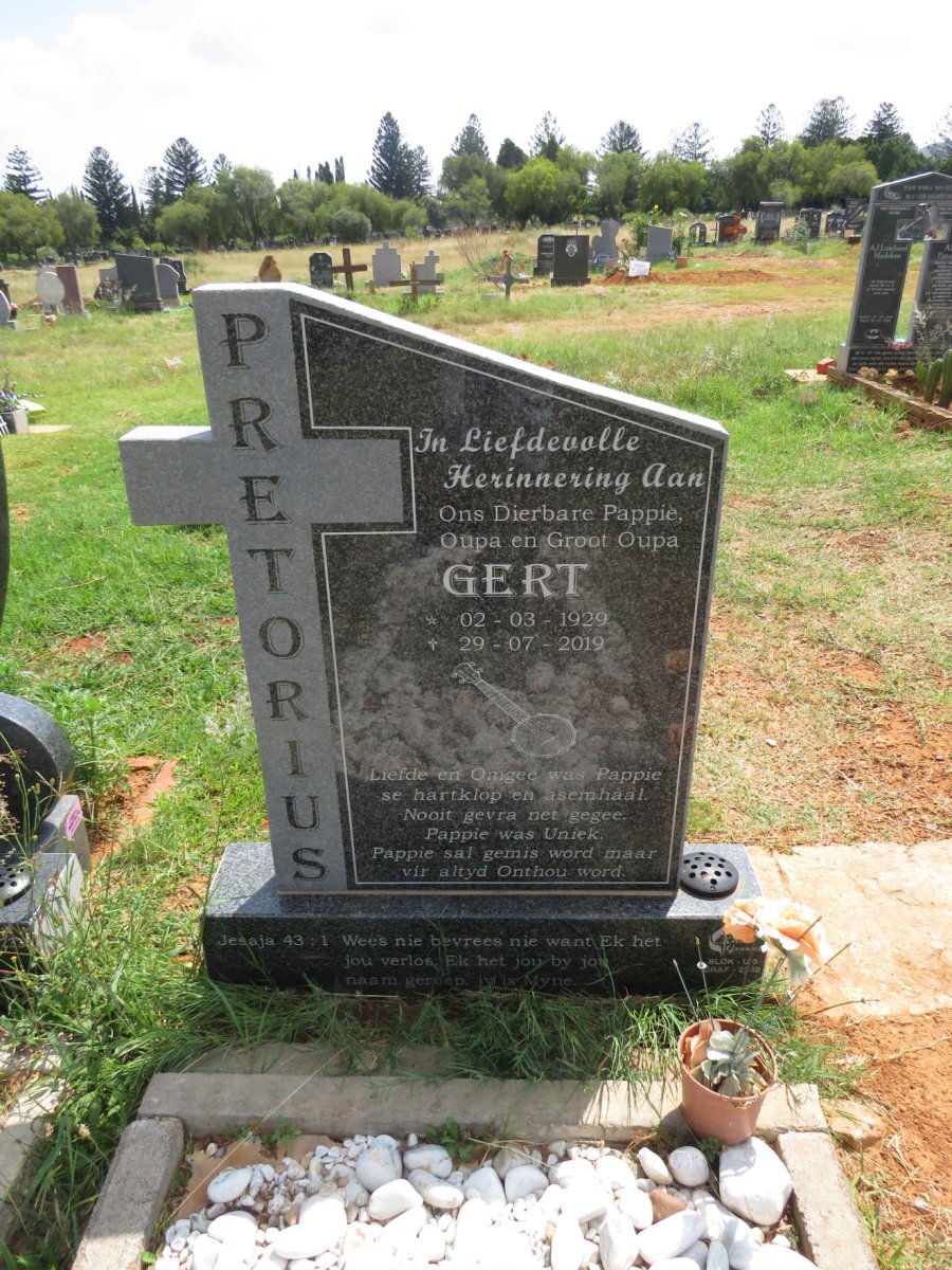 PRETORIUS Gert 1929-2019