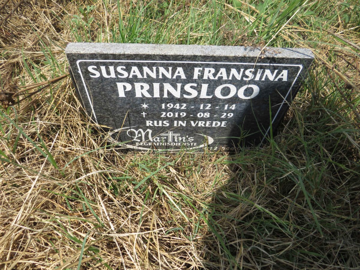 PRINSLOO Susanna Fransina 1942-2019