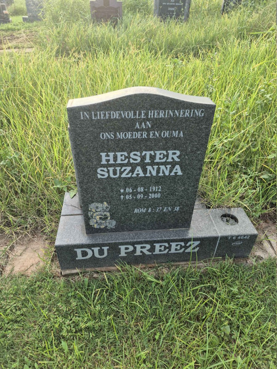 PREEZ Hester Suzanna, du 1912-2000