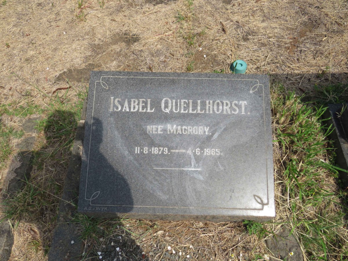 QUELLHORST Isabel nee MACRORY 1879-1965