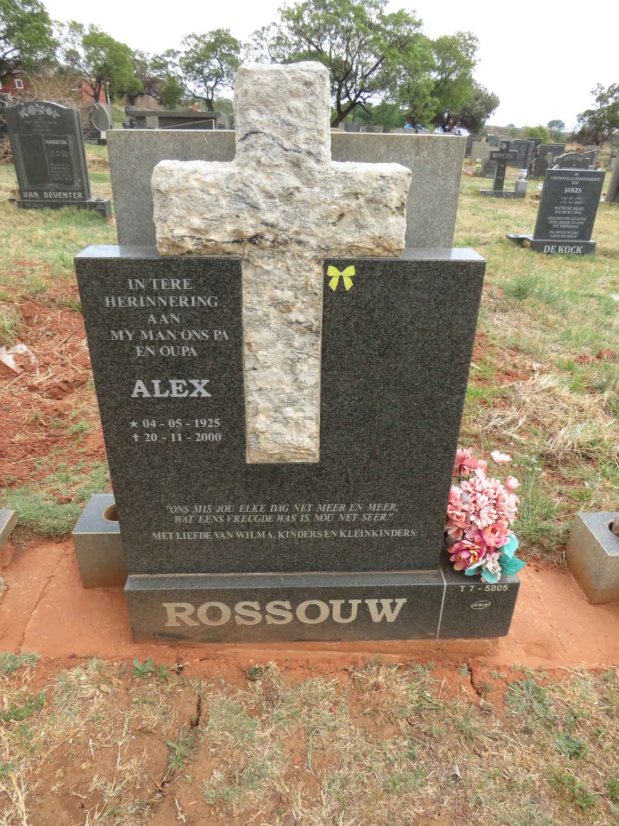 ROSSOUW Alex 1925-2000