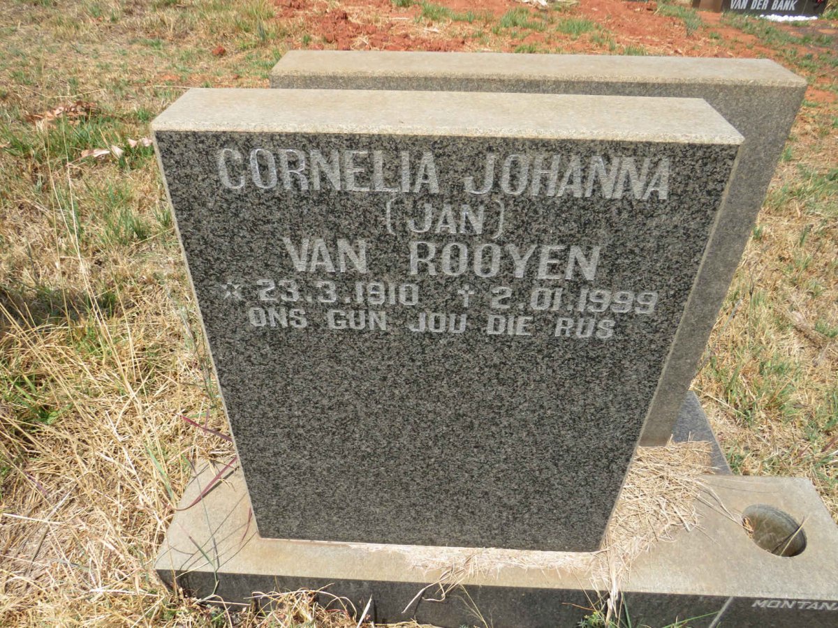ROOYEN Cornelia Johanna, van 1910-1999