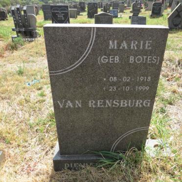 RENSBURG Marie, van nee BOTES 1918-1999