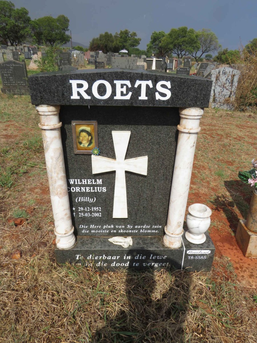 ROETS Wilhelm Cornelius 1952-2002