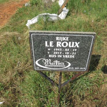 ROUX Rijke, le 1943-2017