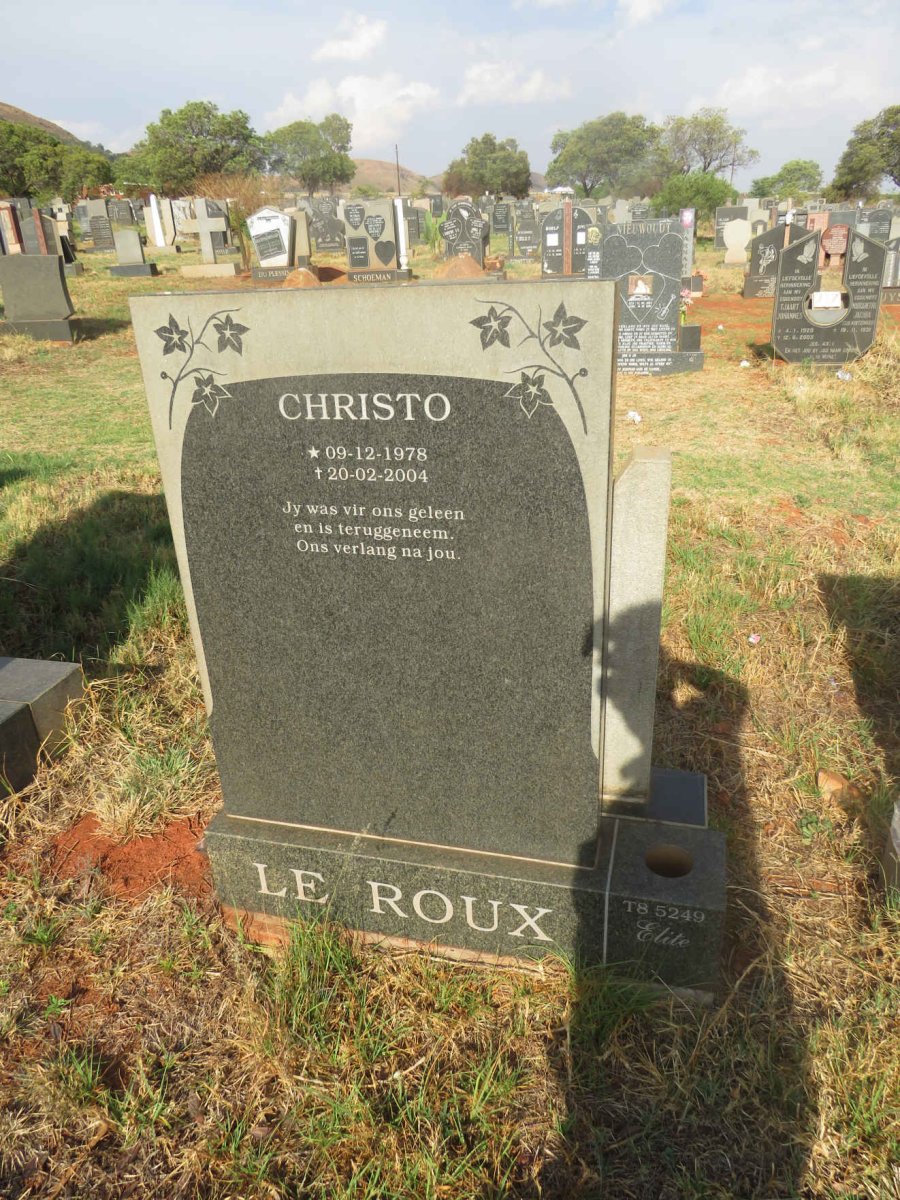 ROUX Christo, le 1978-2004