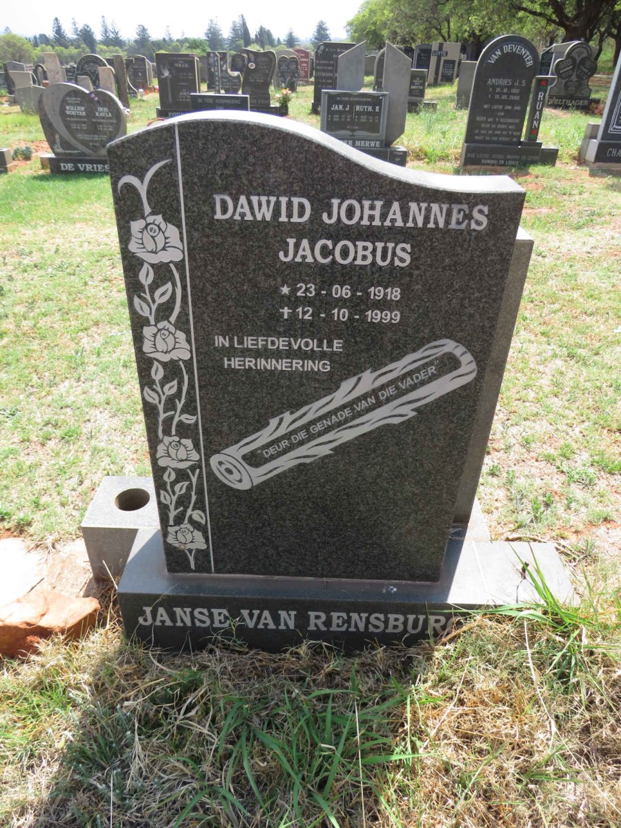 RENSBURG Dawid Johannes Jacobus, Janse van 1918-1999