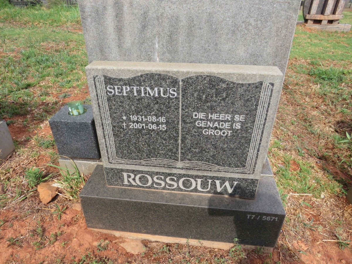 ROSSOUW Septimus 1931-2001