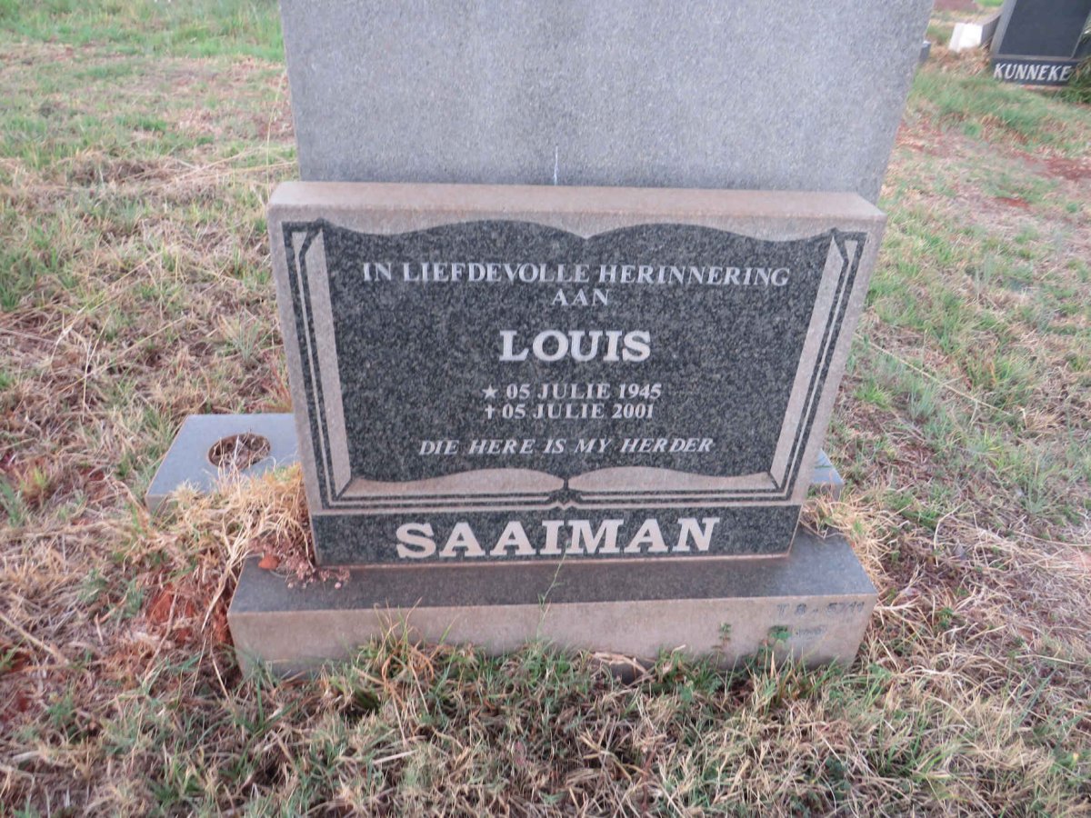 SAAIMAN Louis 1945-2001