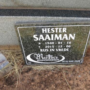 SAAIMAN Hester 1940-2015