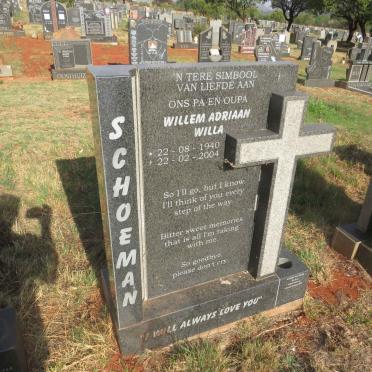 SCHOEMAN Willem Adriaan  1940-2004