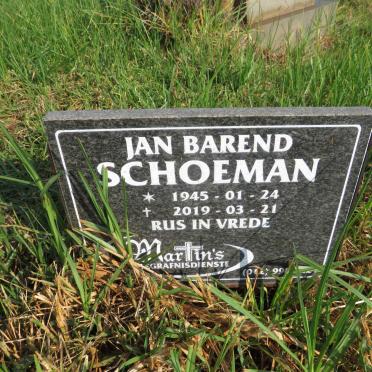SCHOEMAN Jan Barend 1945-2019