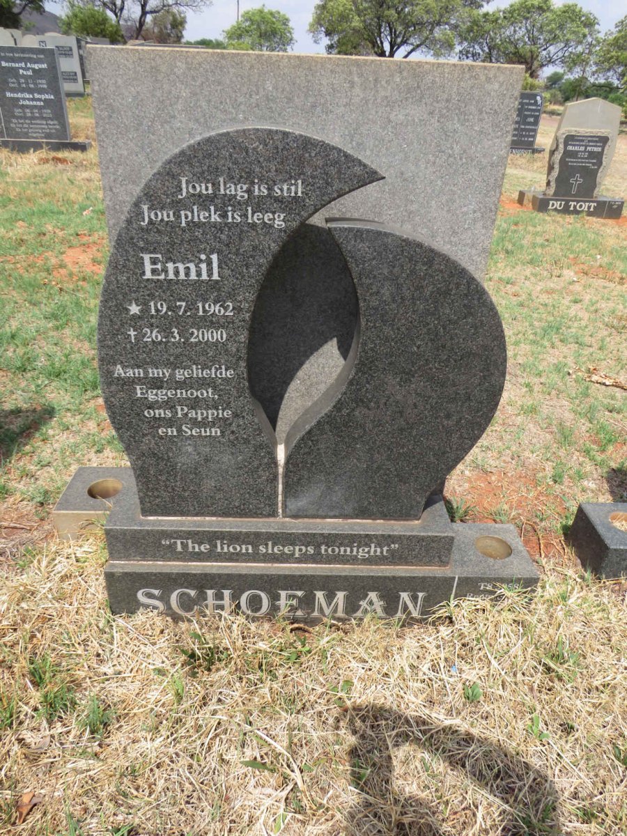 SCHOEMAN Emil 1962-2000