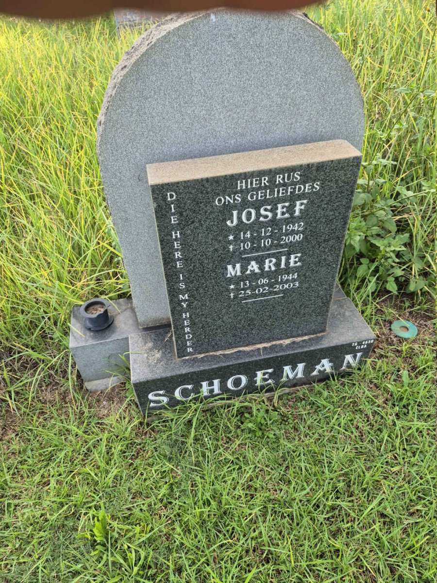 SCHOEMAN Josef 1942-2000 & Marie 1944-2003