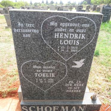 SCHOEMAN Hendrik Louis 1928-1999 & Toelie 1936-2021
