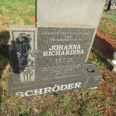 SCHRODER Johanna Richardina 1921-2003