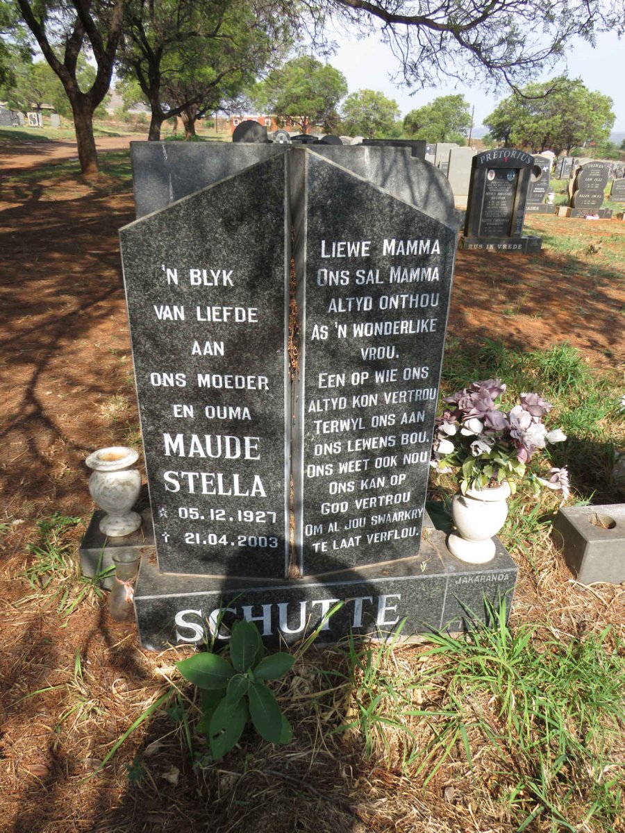 SCHUTTE Maude Stella 1927-2003