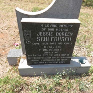 SCHLEBUSCH Jessie Doreen 1930-1997