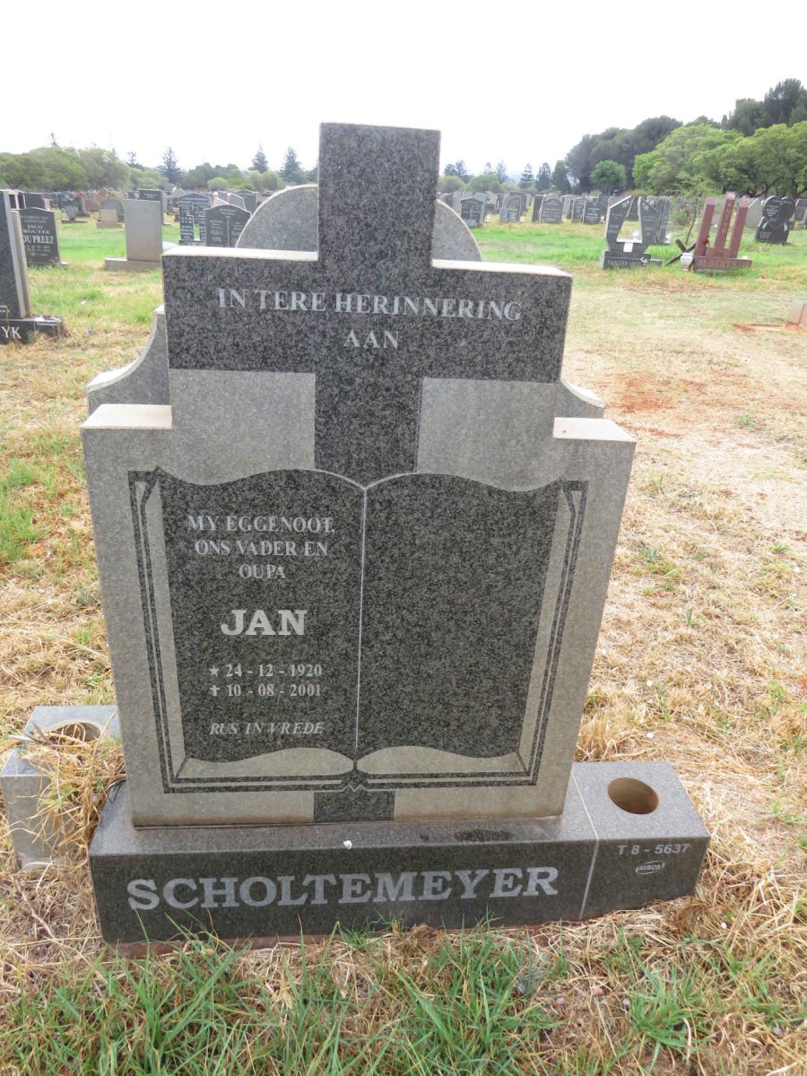 SCHOLTEMEYER Jan 1920-2001