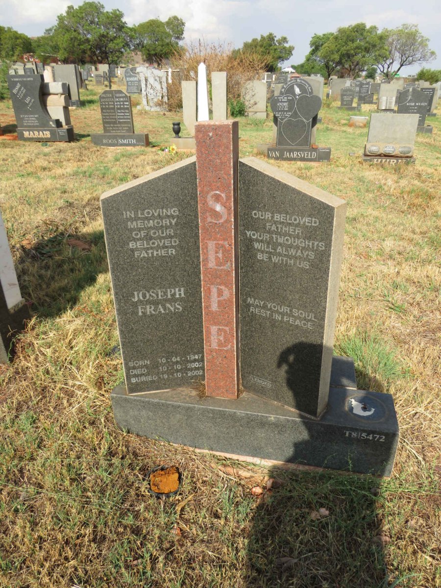 SEPE Joseph Frans 1947-2002