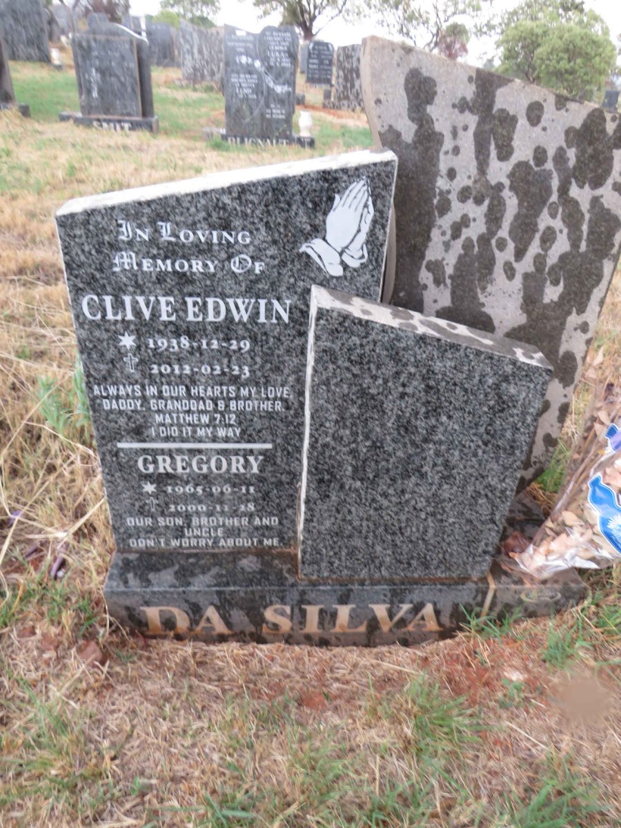 SILVA Clive Edwin, da 1938-2012 :: DA SILVA Gregory 1965-2000