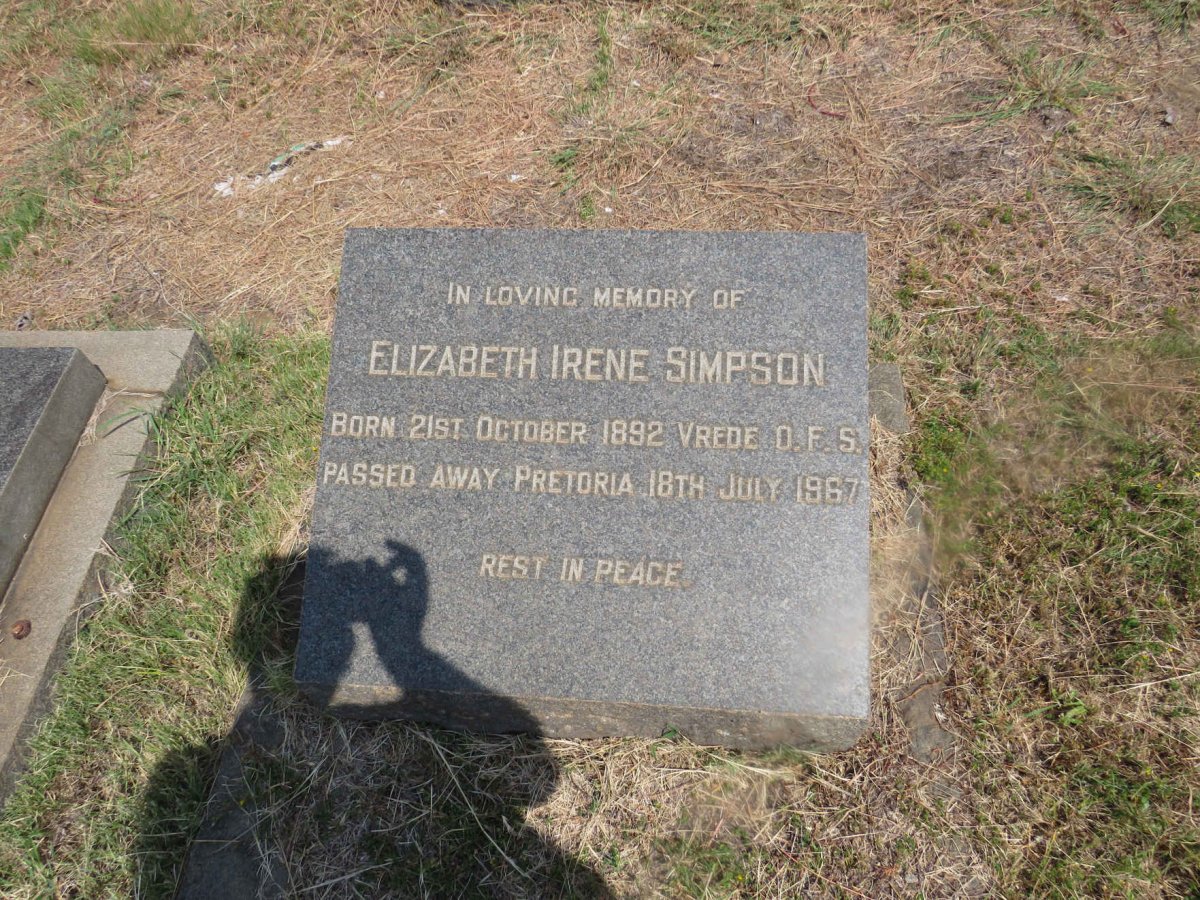 SIMPSON Elizabeth Irene 1892-1967