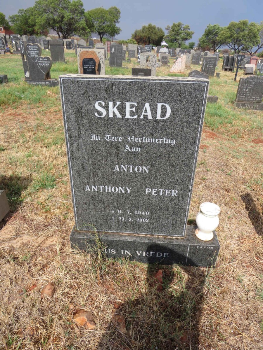SKEAD Anthony Peter 1940-2002