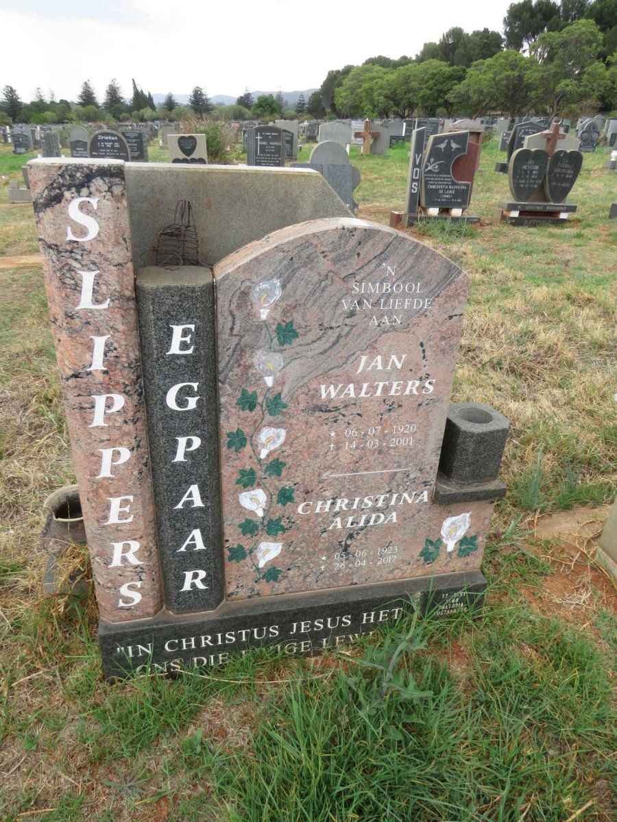 SLIPPERS Jan Walters 1920-2001 & Christina Alida 1923-2017