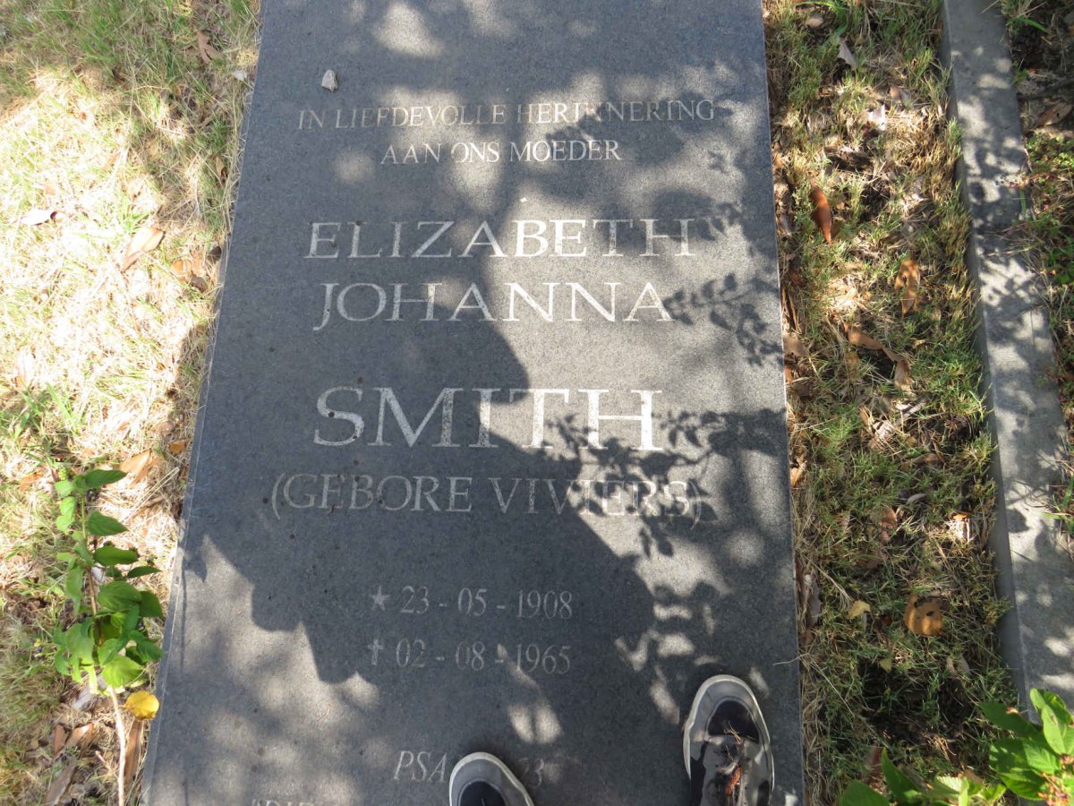 SMITH Elizabeth Johanna nee VIVIERS 1908-1965