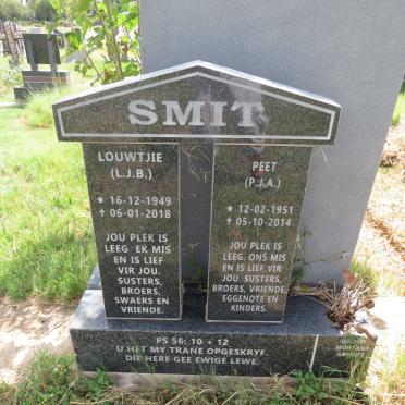 SMIT L.J.B. 1949-2018 :: SMIT P.J.A. 1951-2014