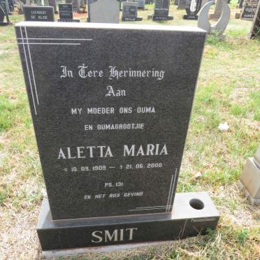 SMIT Aletta Maria 1909-2000