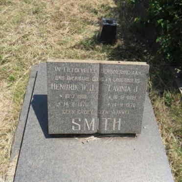 SMITH Hendrik W.J. 1918-1970 & Lavinia J. 1921-1970