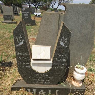 SMALL Hendrik Christoffel 1921-1999 & Frances Charlotte 1927-2001